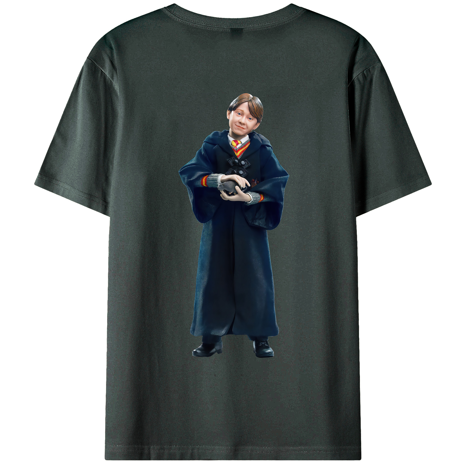 （画像用） Harry Potter ハリー・ポッターシリーズ 綿100％ メンズ半袖Tシャツ（バックプリント） 通気性